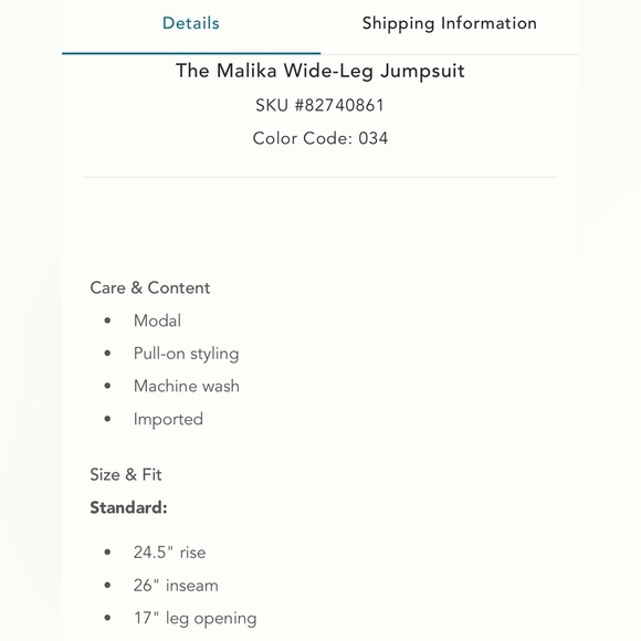 NWT- ANTHROPOLOGIE MALIKA WIDE-LEG JUMPSUIT - Picture 13 of 13